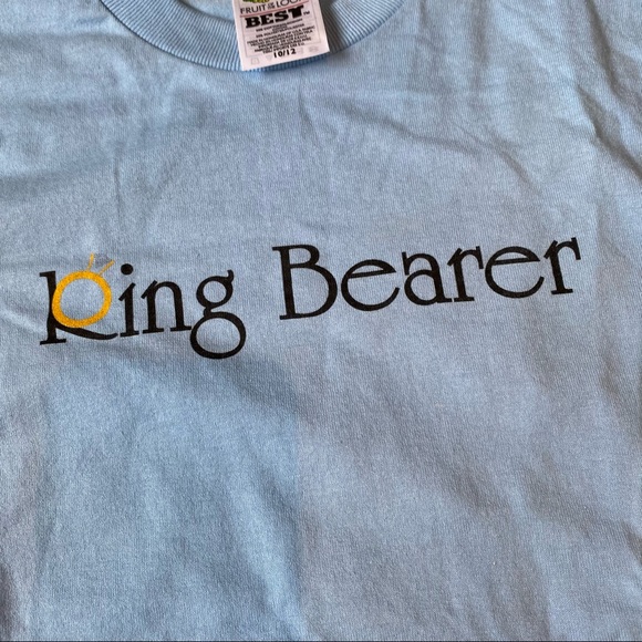 Wedding Ring Bearer Blue T-Shirt - Picture 9 of 9